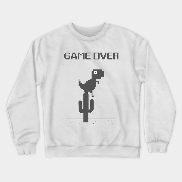 Dino Game Over Crewneck Sweatshirt by AndySaljim